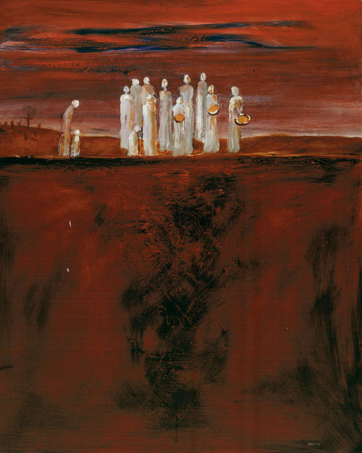 Gorta II. Oil on masonite. 1995. Padraic Reaney.